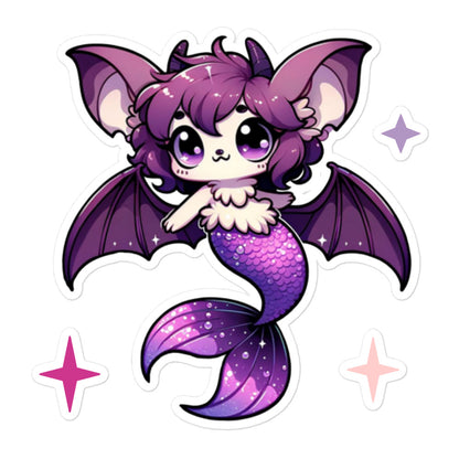 Purple Merbat Kiss-Cut Sticker