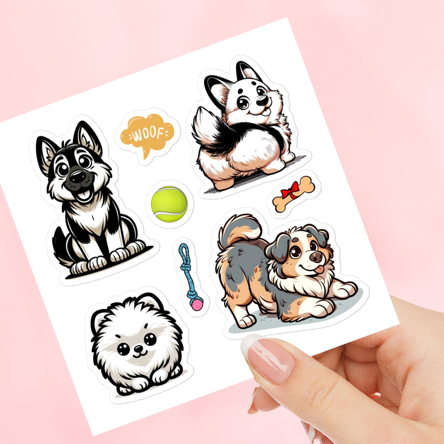 Fun Dogs & Toys Stickers