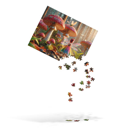 Fairy in an enchanted Mushroom Forest Jigsaw Puzzle