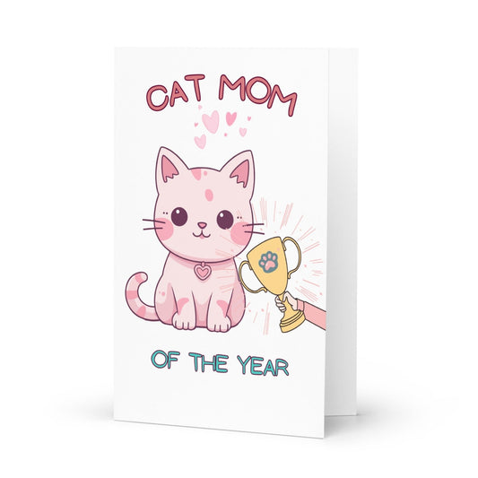 Cat Mom Of The Year Card