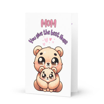 Best Mom Bear Hug Appreciation Card