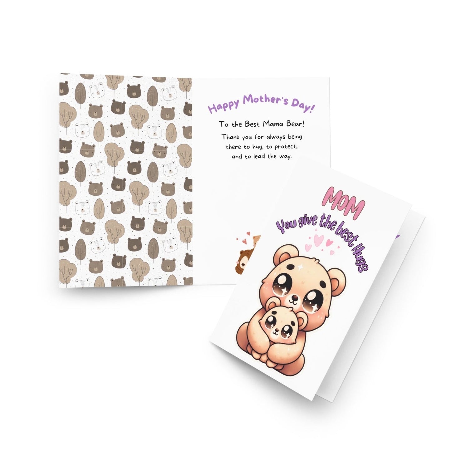 Best Mom Bear Hug Appreciation Card