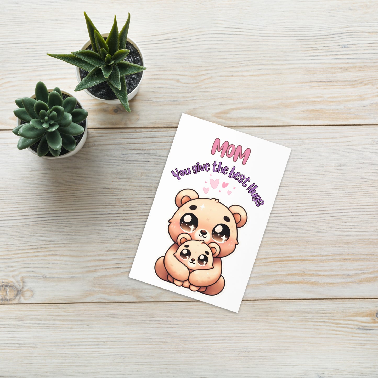 Best Mom Bear Hug Appreciation Card