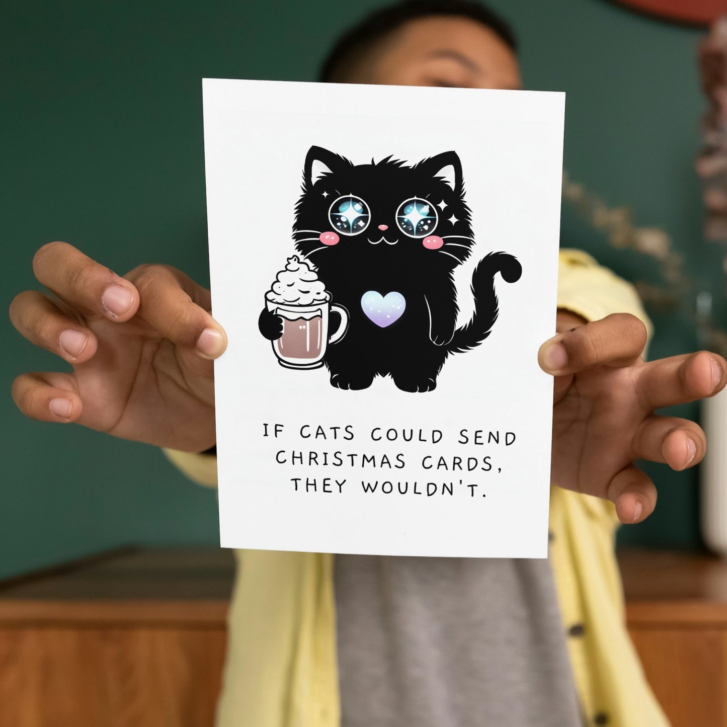 If Cats Could Send Christmas Cards Greeting Card