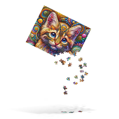 Colorful Kitten Dot Art Puzzle (120, 252, 500-Piece)