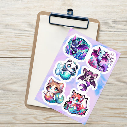 Cute MerAnimal Sticker Sheet