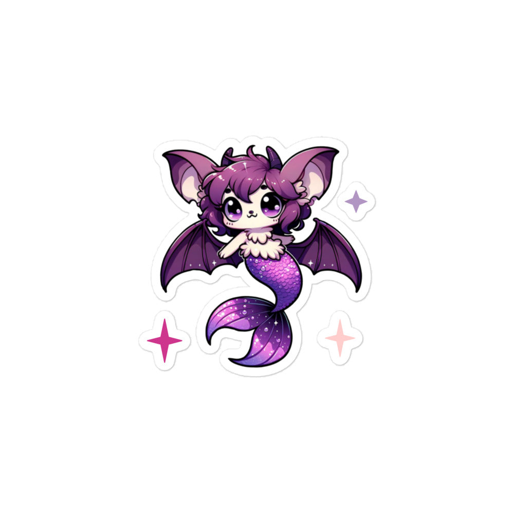 Purple Merbat Kiss-Cut Sticker