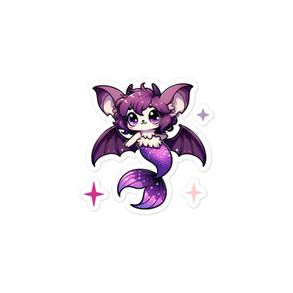 Purple Merbat Kiss-Cut Sticker