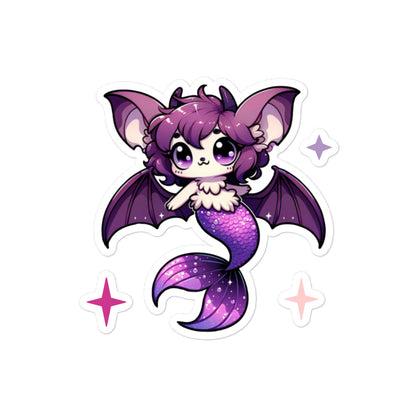 Purple Merbat Kiss-Cut Sticker