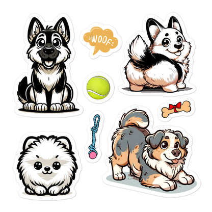 Fun Dogs & Toys Stickers