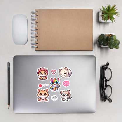 Cute Kawaii Cats & Toys Stickers