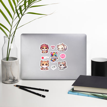 Cute Kawaii Cats & Toys Stickers