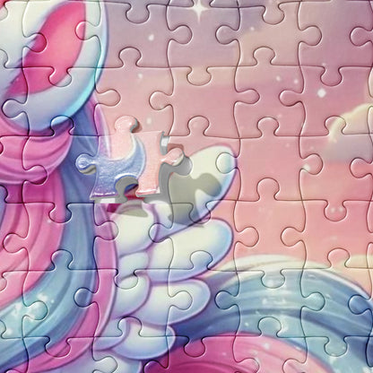 Cute Pastel Unicorn in the Clouds Jigsaw Puzzle (120, 252, 500 Pieces)