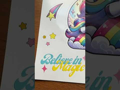 Believe in Magic Unicorn Sticker Sheet